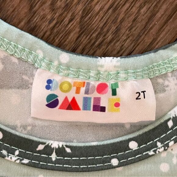 Dot Dot Smile 2 Maxi Holiday Dresses Green Red Size 2T - Picture 9 of 10